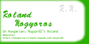 roland mogyoros business card